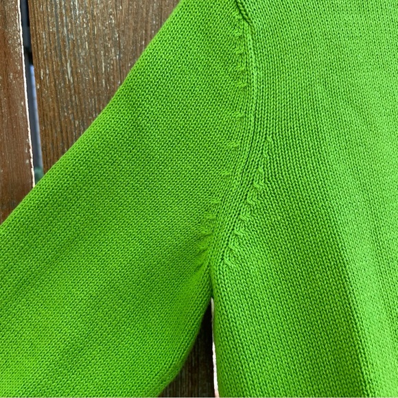 TALBOTS Women’s Green 3/4 Sleeves Button-Up Sweater Cardigan Medium Petite - Picture 11 of 13